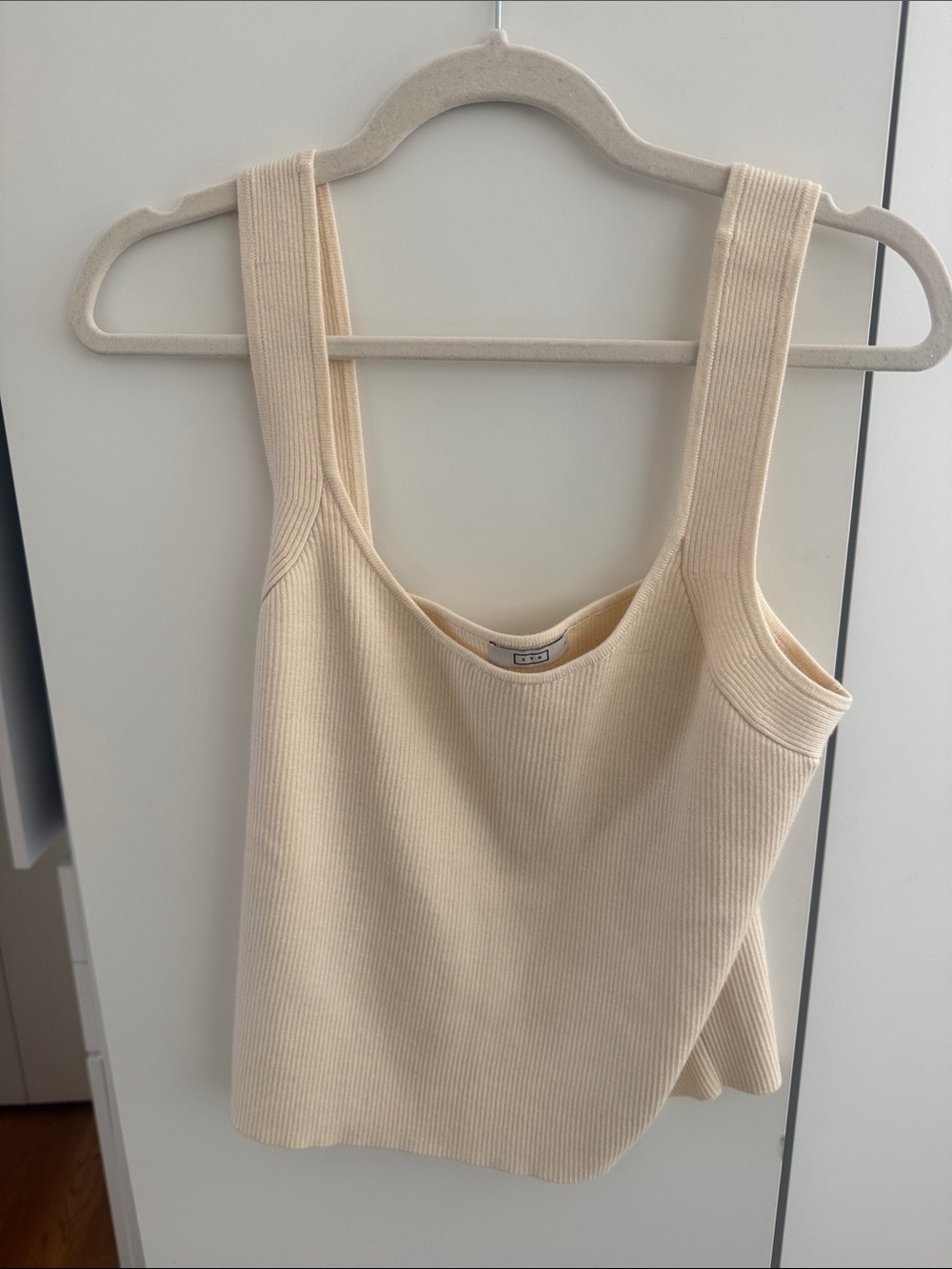 AYR Ribbed Cream Tank Top